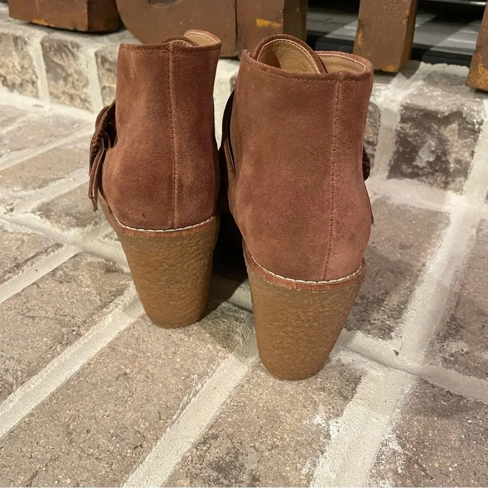 Jack Rogers Izzy Suede Wedge Ankle Booties Size 8.5